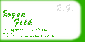 rozsa filk business card